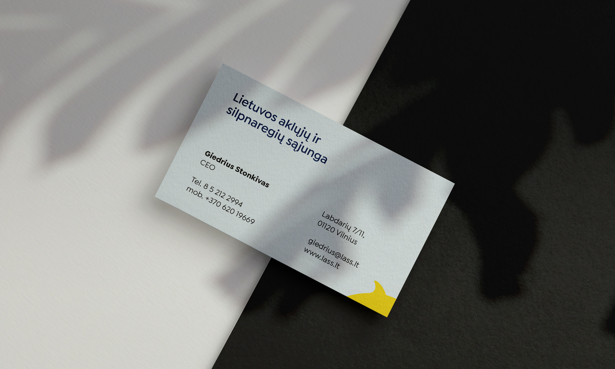Identity on a business cards