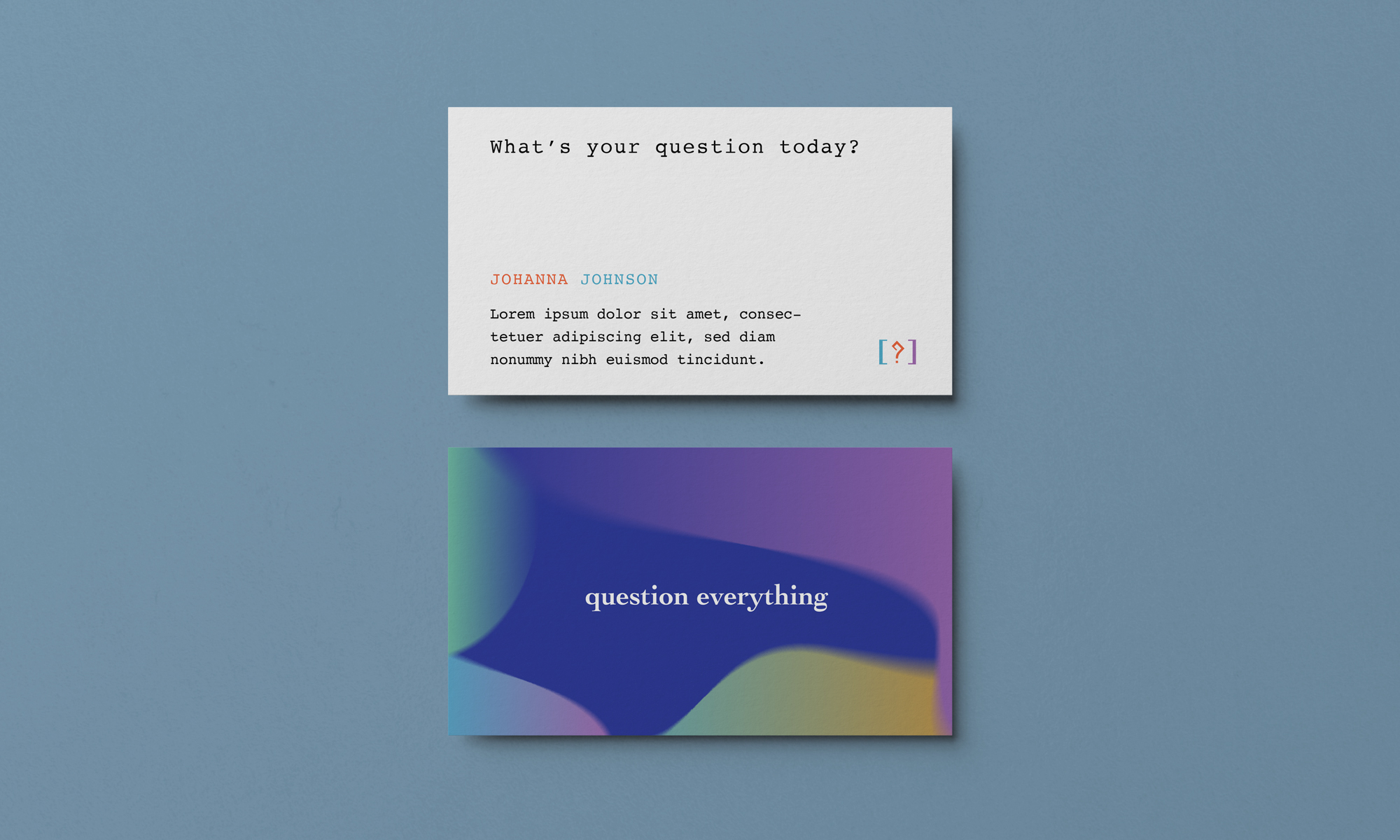 Identity on business cards