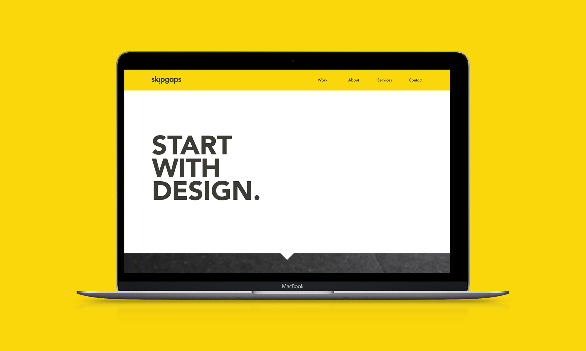 Website design on computer