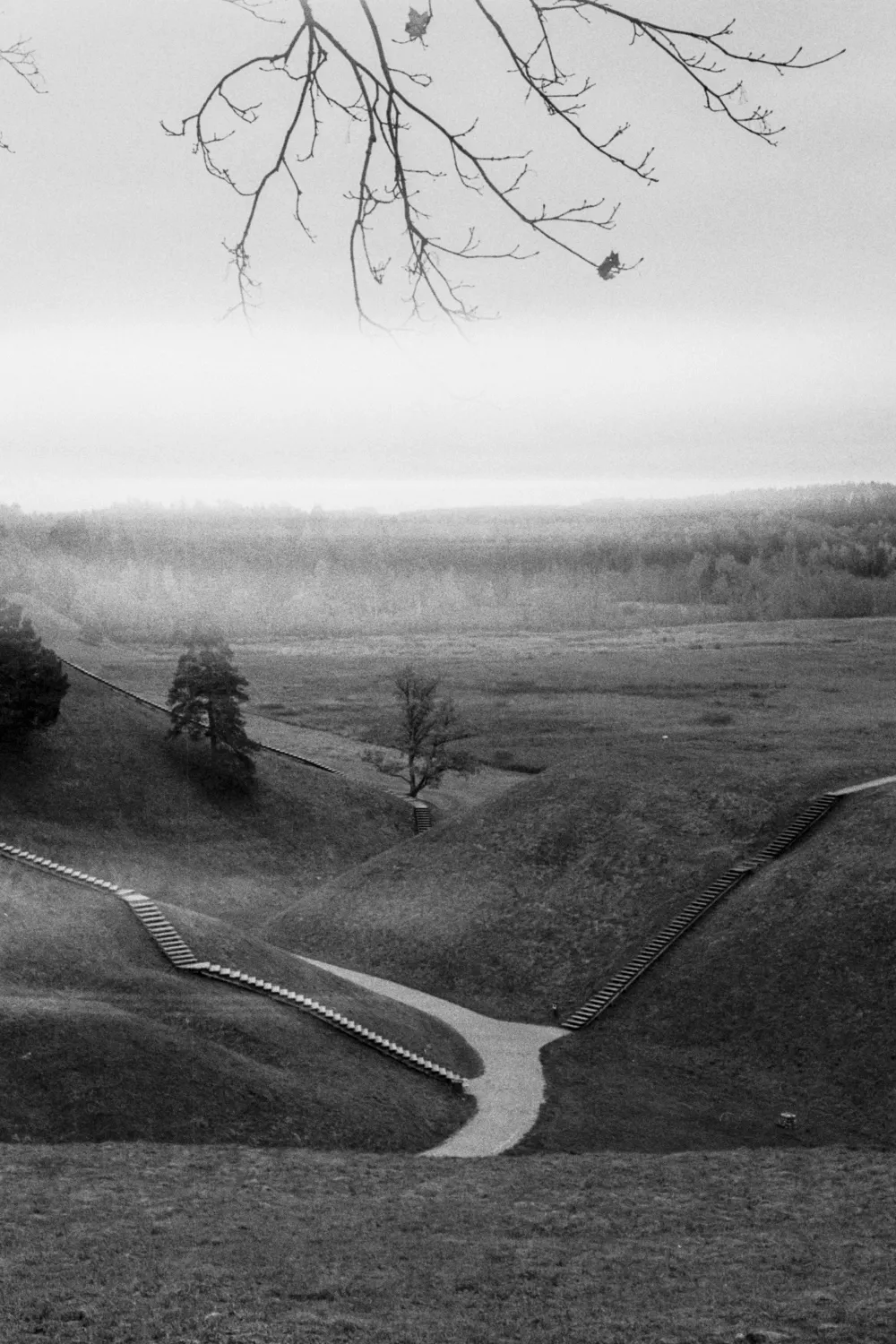 Foggy hills of Kernavė area