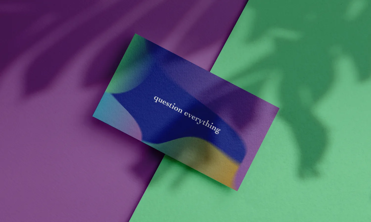 Colorful and vibrant business cards with hipsterish identity