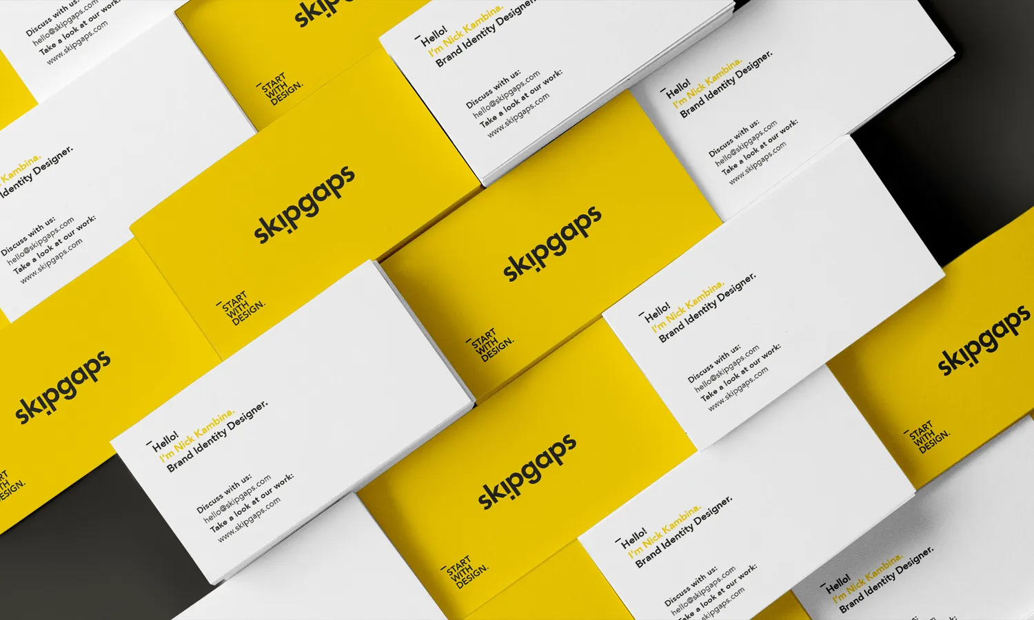 Skipgaps identity on business cards